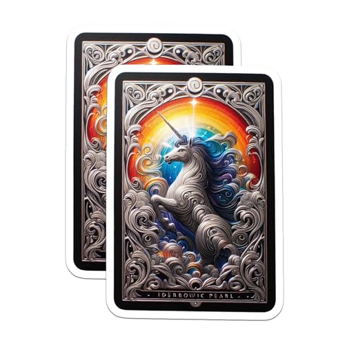 (2 Pack) Rainbow Unicorn Magnet - Magical Unicorn Decor - 5" On Longest Side - Sticks to Smooth Flat Surfaces - Made in USA - MAG10108