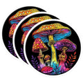 (3 Pack) Mushroom Decals - Trippy Fungi Stickers - Colorful Laptop Art- 3 Inches On Longest Side - Easy Peel & Apply - Made in USA - 3MCS5597