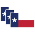 (3 Pack) Texas Flag Decals - Lone Star State - Texas Pride - 3 Inches On Longest Side - Easy Peel & Apply - Made in USA - 3MCS0215