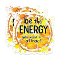 (2 Pack) Be The Energy You Want to Attract Magnets - Positive Inspiring Motivational - 5" On Longest Side - Premium Magnet - for Cars, Refrigerators, Toolboxes, Lockers - Made in USA - MAG1701