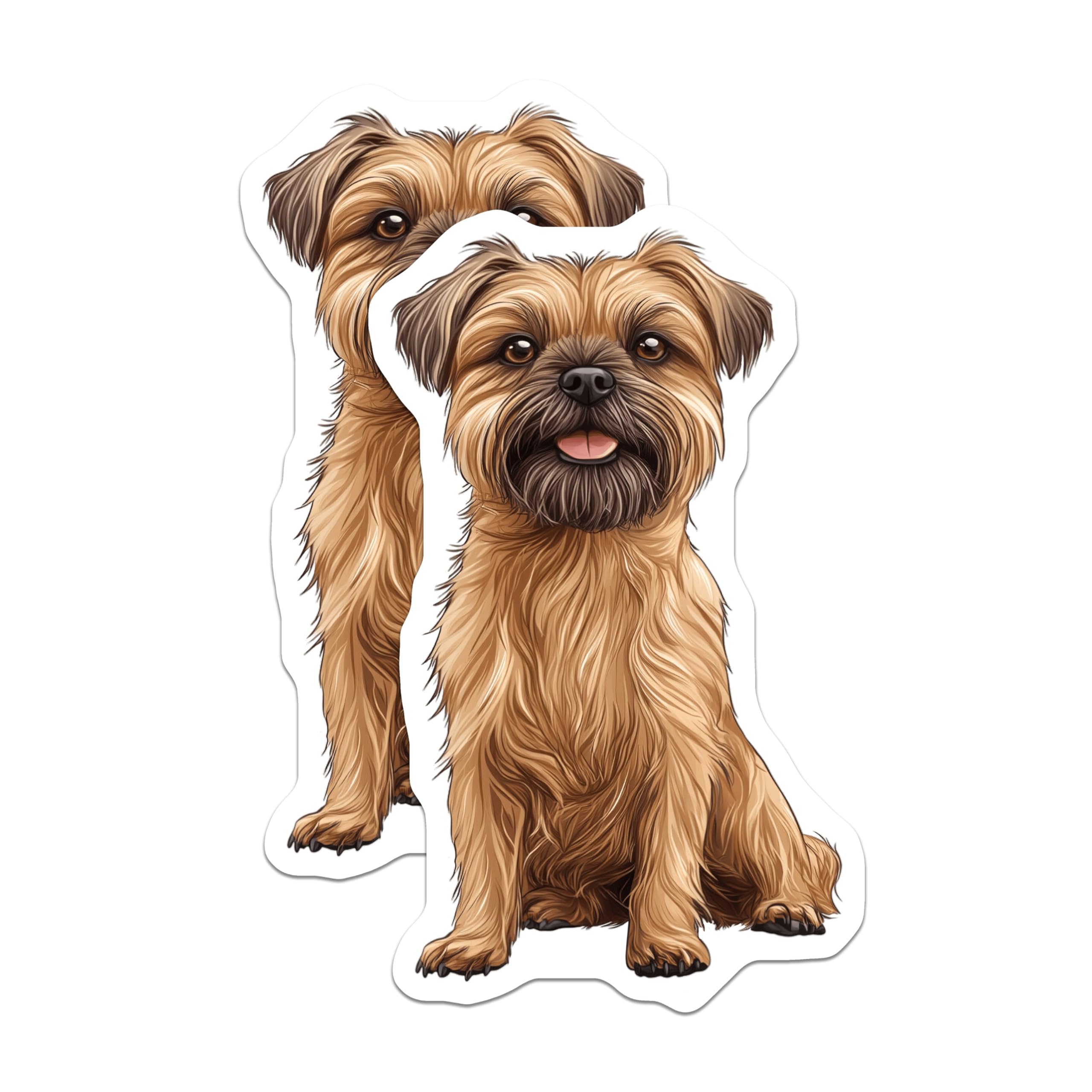 (2 Pack) Brussels Griffon Dog Magnets - Cute Pet Lover Refrigerator Decor - Dog Mom Fridge Accessories - 5 Inches On Longest Side - Thick Durable Magnet - Made in USA - MAG27377