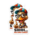 (2 Pack) Sarcastic Duck Magnets - Shhh No One Cares - Funny Fridge Decor - 5" On Longest Side - Premium Magnet - for Cars, Refrigerators, Toolboxes, Lockers - Made in USA - MAG14752