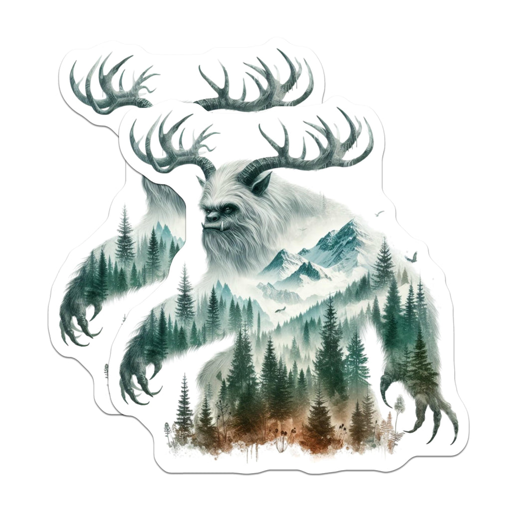 (2 Pack) Wendigo Magnets - Cryptid Creature Decor - Forest Monster Fridge Magnets - 5" On Longest Side - Premium Magnet - for Cars, Refrigerators, Toolboxes, Lockers - Made in USA - MAG15996