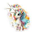 (2 Pack) Cute Unicorn Magnets - Rainbow Fantasy Art - Magical Aesthetic Decor - Kawaii Refrigerator Magnets - 5 Inches On Longest Side - Thick Durable Magnet - Made in USA - MAG38370