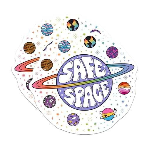 (2 Pack) Safe Space Gay Pride Magnets - LGTBQ Magnet 5" On Longest Side - Premium Magnet - for Cars, Refrigerators, Toolboxes, Lockers - Made in USA - MAG1707