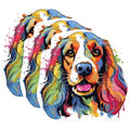 (3 Pack) Cocker Spaniel Decals - Colorful Dog Decal - Laptop Decals - 3 Inches On Longest Side - Easy Peel & Apply - Made in USA - 3MCS0726