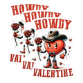 (3 Pack) Howdy Valentine Decals - Cowboy Heart - Western Love - Laptop Decal - 3 Inches On Longest Side - Easy Peel & Apply - Made in USA - 3MCS1918