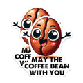 (2 Pack) Funny Coffee Bean Magnets - Cute Kitchen Decor Magnets - Coffee Lover Fridge Magnets - 5" On Longest Side - for Cars, Refrigerators, Toolboxes, Lockers - Made in USA BMCS3298