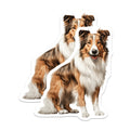 (2 Pack) Rough Collie Magnets - Dog Breed Illustration Art - Pet Owner Fridge Decor - 5 Inches On Longest Side - Thick Durable Magnet - Made in USA - MAG28963