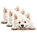 (3 Pack) Samoyed Dog Decals - Cute Puppy Stickers - Laptop Decal - 3 Inches On Longest Side - Easy Peel & Apply - Made in USA - 3MCS8584