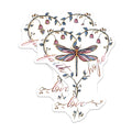 (2 Pack) Dragonfly Stickers - Faith Stickers - Hope Stickers - Love Stickers - Inspirational Art Stickers - 5" On Longest Side - Sticks to Smooth Flat Surfaces - Made in USA - BMCS4191