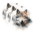 (3 Pack) Wolf Decals - Laptop Decal - Forest Animal Art - 3 Inches On Longest Side - Easy Peel & Apply - Made in USA - 3MCS2580