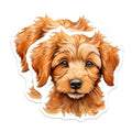 (2 Pack) Goldendoodle Puppy Magnets - Cute Dog Lover Kitchen Decor - Pet Parent Refrigerator Adornment - 5 Inches On Longest Side - Thick Durable Magnet - Made in USA - MAG26501