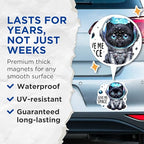 (2 Pack) Give Me Space Cat Magnets - Funny Kitten Magnet - Space Lover - Cute Cat Lovers - Galactic Cat Magnets - 5" On Longest Side - for Cars, Fridges, Toolboxes - Made in USA - MAG4585
