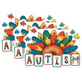 (3 Pack) Autism Awareness Decals - Puzzle Flower - Laptop Autism Decals - 3 Inches On Longest Side - Easy Peel & Apply - Made in USA - 3MCS8458