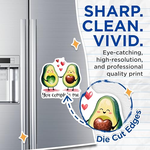 (2 Pack) Funny Avocado Love Magnets Magnets - Cute Avocado Couple - 5" On Longest Side - Made in USA - Sticks to Refrigerators & Metal Surfaces - MAG8386