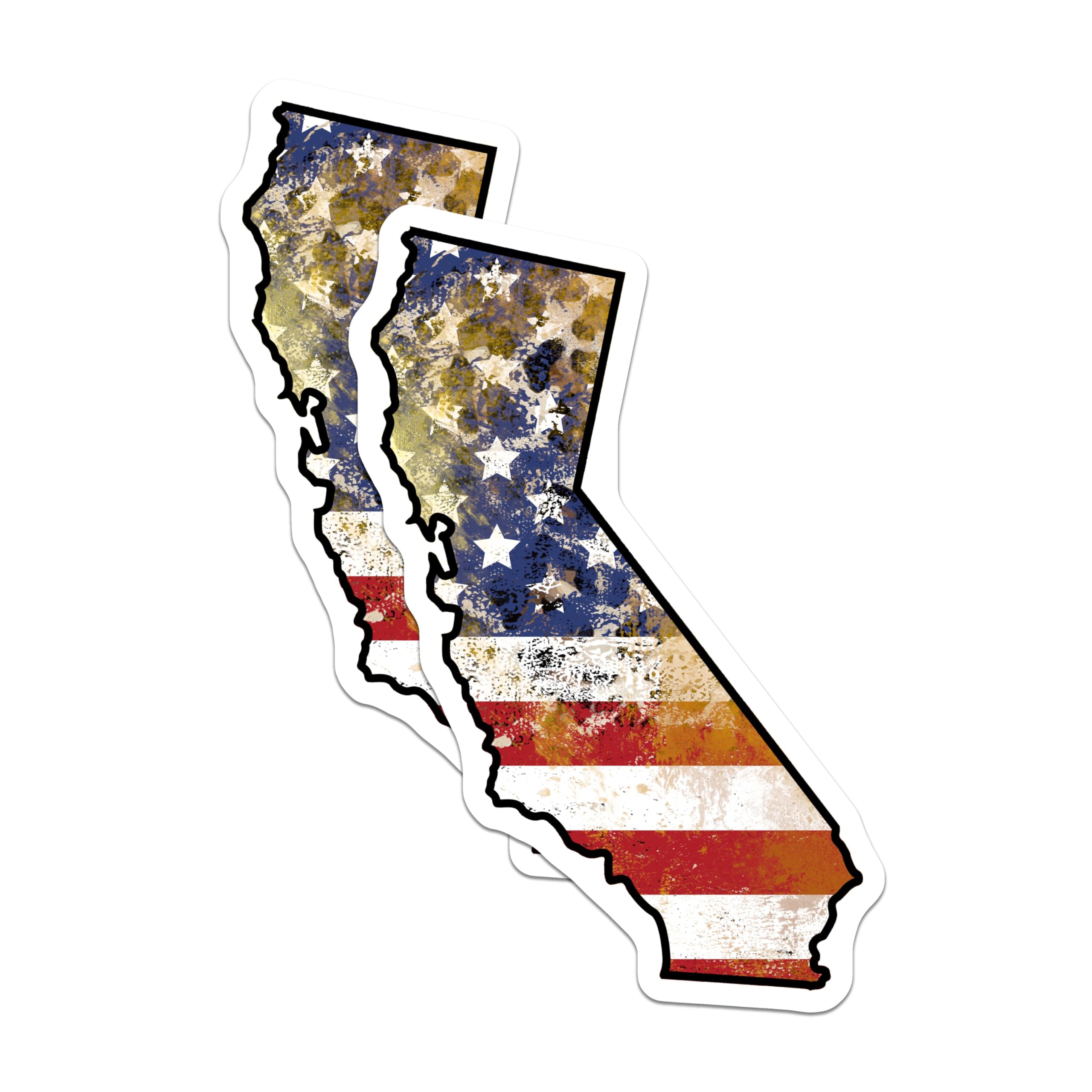 (2 Pack) California Flag Magnets - USA State Pride - Patriotic Fridge Decor - 5" On Longest Side - Premium Magnet - for Cars, Refrigerators, Toolboxes, Lockers - Made in USA - MAG18923