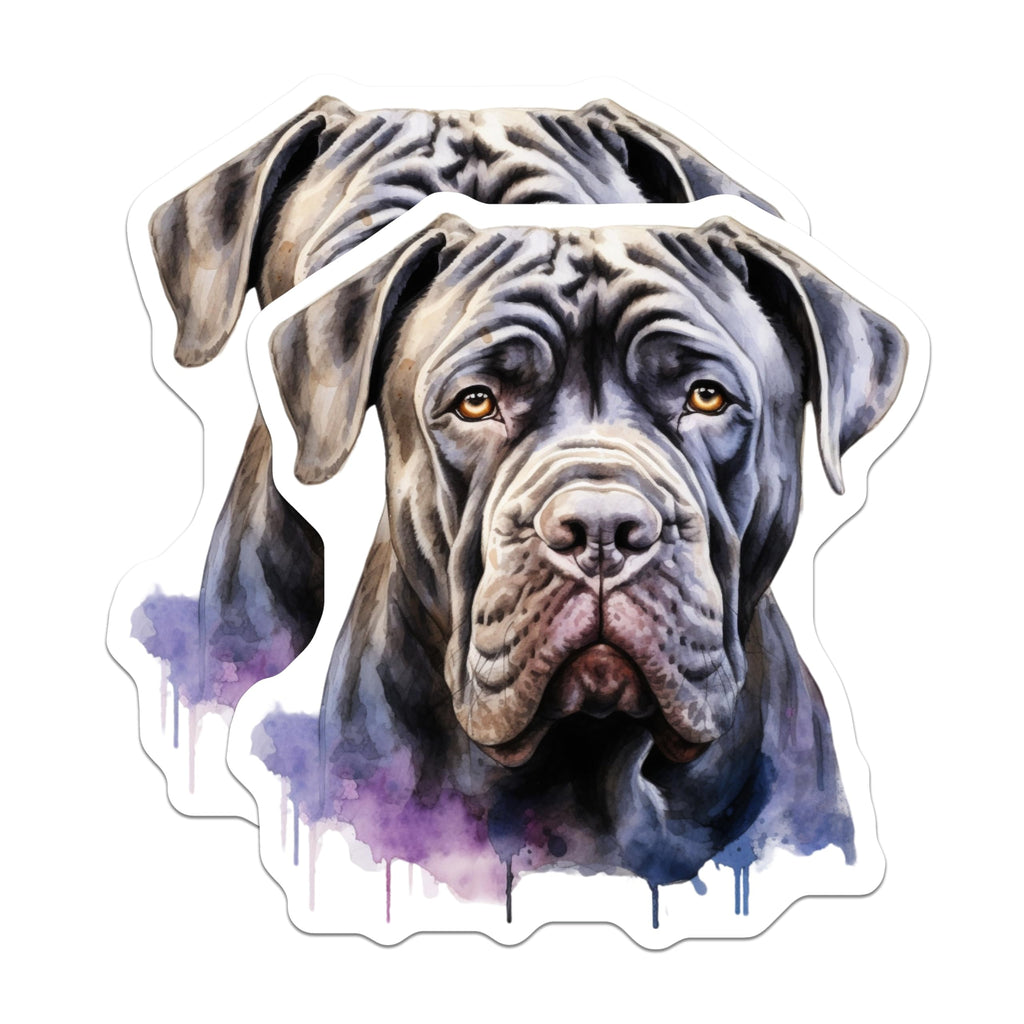 (2 Pack) Neo Mastiff Magnets - Watercolor Dog Art - Majestic Large Breed Pet Lover - Dog Parent Home Decor - 5 Inches On Longest Side - Thick Durable Magnet - Made in USA - MAG29742