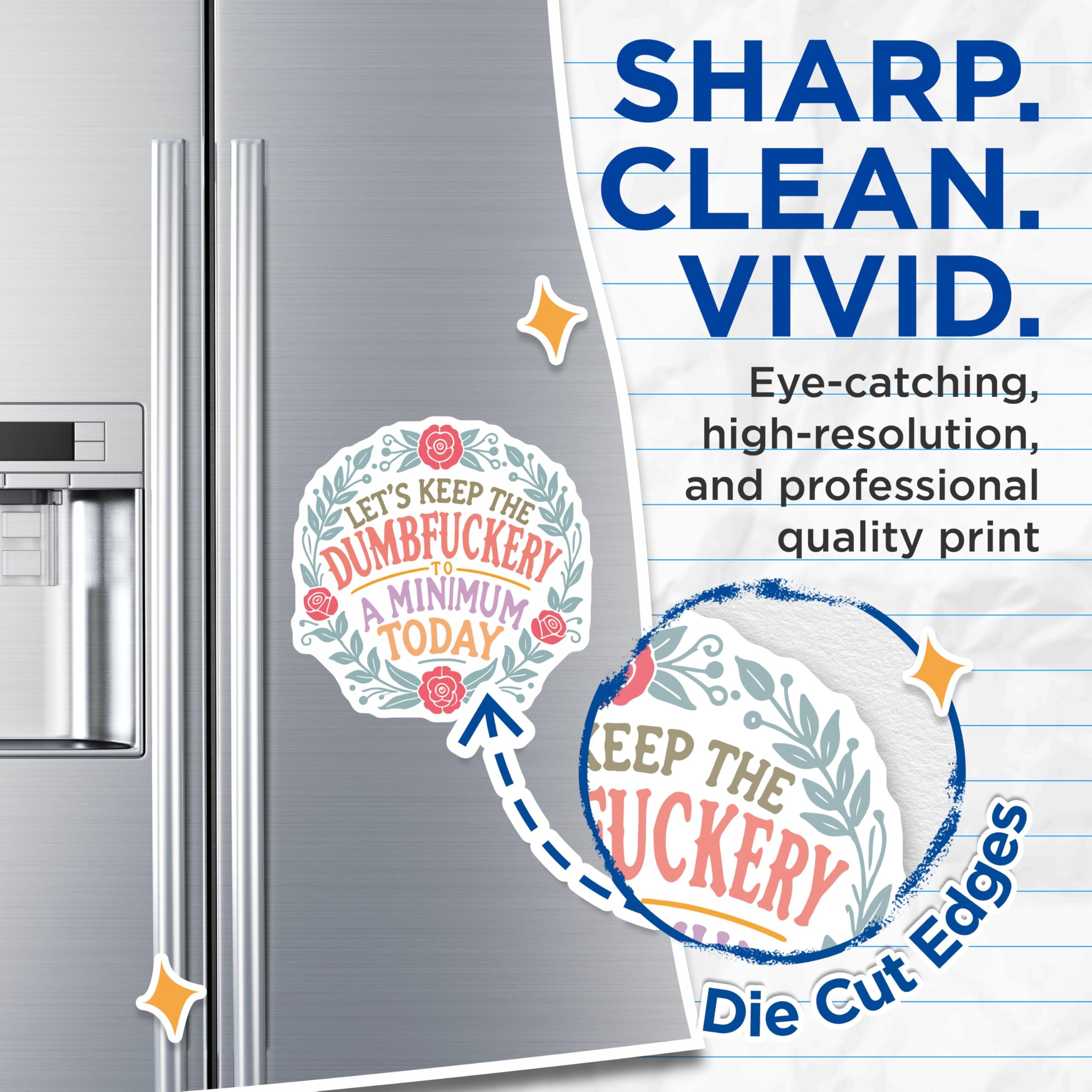 (2 Pack) Motivational Quote Magnets - Positive Affirmation Magnets - Decorative Fridge Magnets - 5" On Longest Side - for Cars, Refrigerators, Toolboxes, Lockers - Made in USA BMCS3428