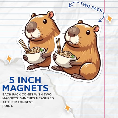 (2 Pack) Kitchen Decor Magnet - 5" On Longest Side - Sticks to Smooth Flat Surfaces - Made in USA - MAG9912