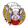 (2 Pack) Rub My Butt Pull My Pork Magnets - Funny BBQ Master Barbecue Magnet - 5" On Longest Side - Premium Magnet - for Cars, Refrigerators, Toolboxes, Lockers - Made in USA - MAG1635