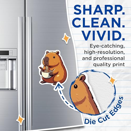 (2 Pack) Animal Lover Decor Magnet - Adorable Kitchen Accessories - 5" On Longest Side - Sticks to Smooth Flat Surfaces - Made in USA - MAG9909