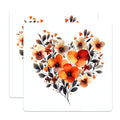 (2 Pack) Botanical Heart Magnets - Floral Love Decor - Boho Kitchen Aesthetic - Nature Lover Refrigerator Magnets - 5 Inches On Longest Side - Thick Durable Magnet - Made in USA - MAG28517
