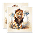 (2 Pack) Lion Magnets Magnets - Wildlife Kitchen Decor - 5" On Longest Side - Made in USA - Sticks to Refrigerators & Metal Surfaces - MAG8696