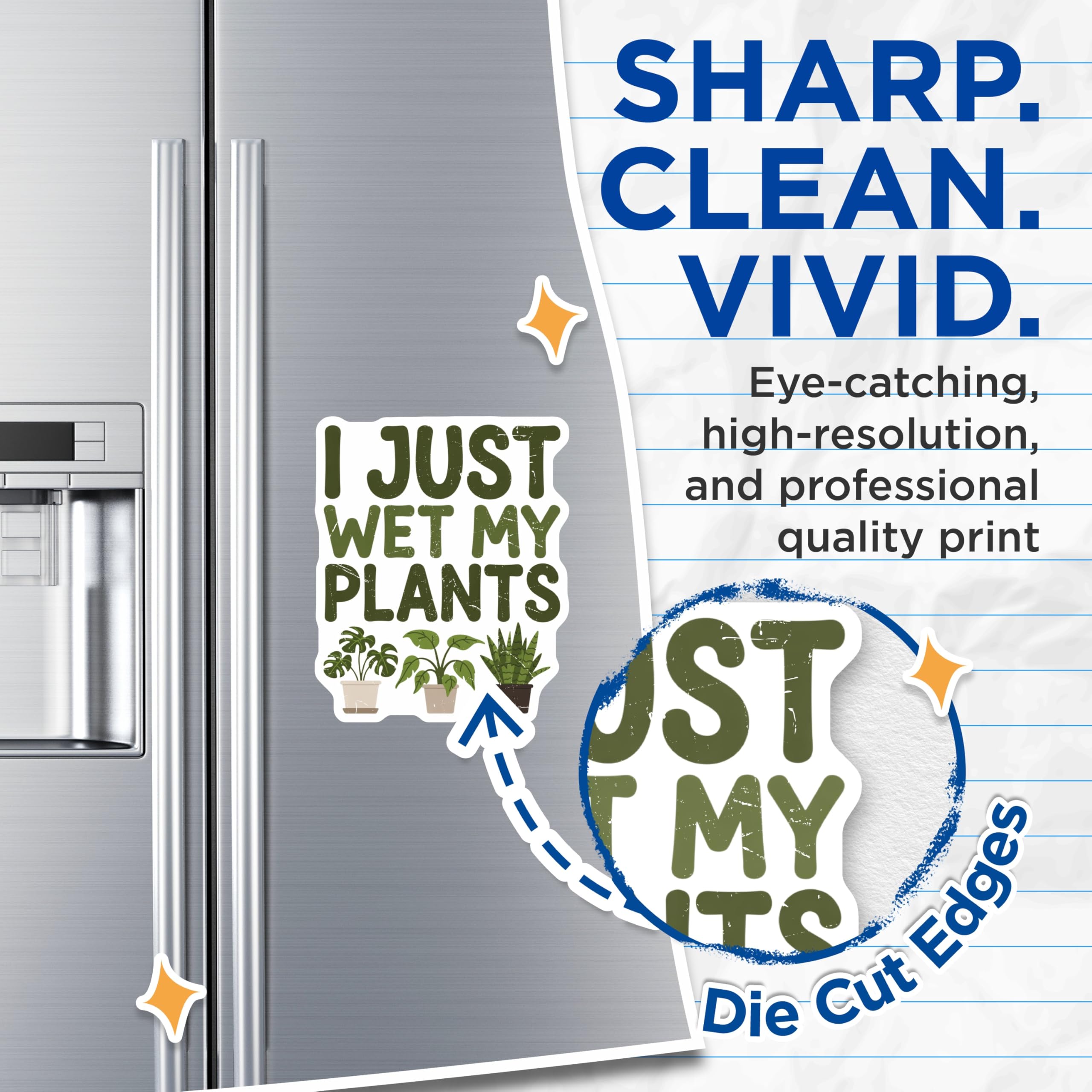 (2 Pack) Funny Plant Lover Magnets - Gardener Humor Decor - Houseplant Enthusiast Statement - 5 Inches On Longest Side - Thick Durable Magnet - Made in USA - MAG21229