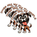 (3 Pack) Dogs are My People Decals - Cartoon Dog Lover - Funny Laptop Stickers - 3 Inches On Longest Side - Easy Peel & Apply - Made in USA - 3MCS1609