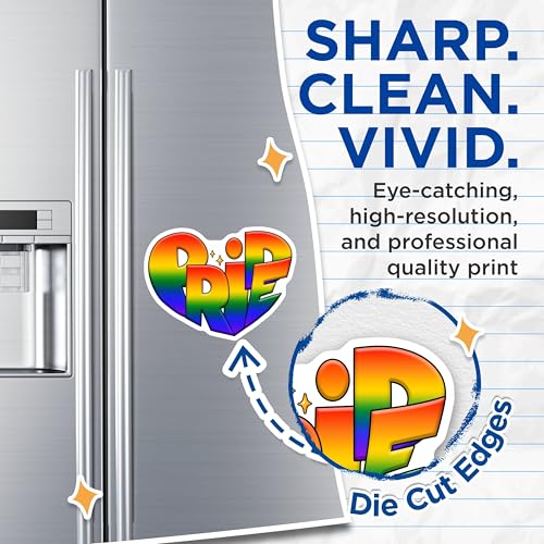 (2 Pack) Pride Magnets - LGBTQ+ Pride - 5" On Longest Side - for Cars, Fridges, Toolboxes - Made in USA - MAG8288
