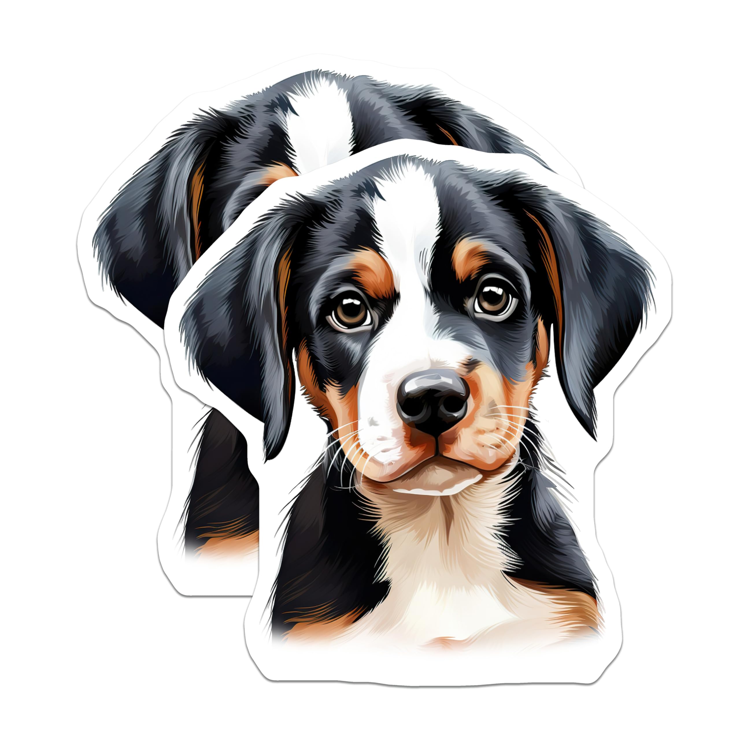 (2 Pack) Bernese Mountain Dog Puppy Magnets - Cute Pet Lover Decor - Adorable Dog Mom Kitchen Accessory - 5 Inches On Longest Side - Thick Durable Magnet - Made in USA - MAG25345