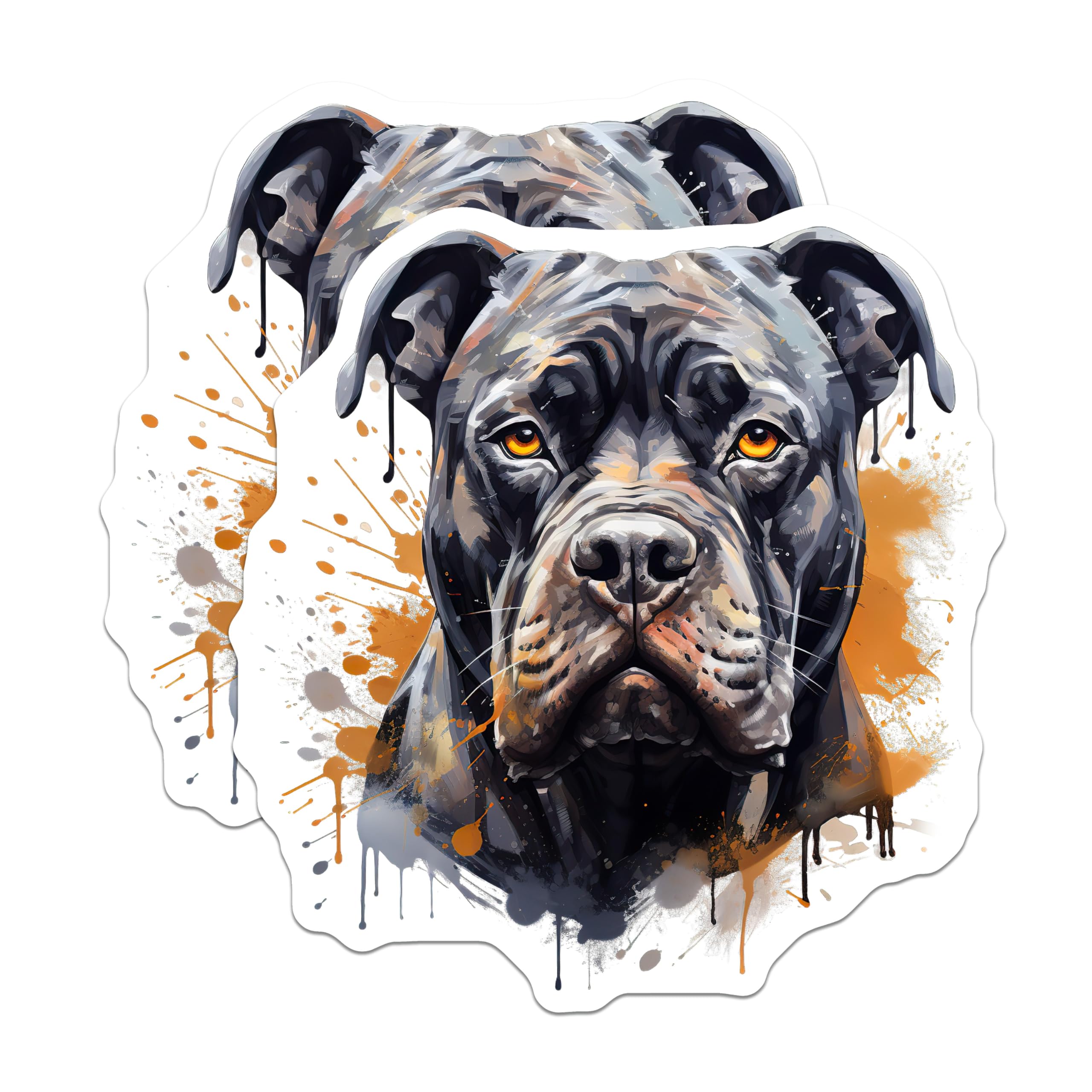 (2 Pack) Cane Corso Magnets - Dog Lover Decor - Pet Portrait Art - 5 Inches On Longest Side - Thick Durable Magnet - Made in USA - MAG30483