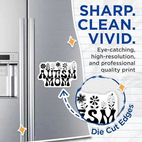 (2 Pack) Autism Mom Magnets - Floral Art Autism Awareness - Autism Support Fridge Decor - 5" On Longest Side - for Cars, Fridges, Toolboxes - Made in USA - MAG8130