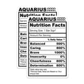 (2 Pack) Aquarius Magnets - Zodiac Nutrition Facts - Astrology Signs Decor - 5" On Longest Side - Premium Magnet - for Cars, Refrigerators, Toolboxes, Lockers - Made in USA - MAG15425