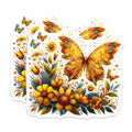 (2 Pack) Butterfly Magnets - Floral Art Magnets - Decorative Home Magnets - 5" On Longest Side - Premium Magnet - for Cars, Refrigerators, Toolboxes, Lockers - Made in USA - MAG16137