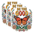 (3 Pack) Butterfly Decals - Motivational Quote Decal - Be The Good Sticker- 3 Inches On Longest Side - Easy Peel & Apply - Made in USA - 3MCS5725