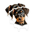 (2 Pack) Doberman Puppy Magnets - Cute Pet Lover Refrigerator Decor - New Canine Parent - 5 Inches On Longest Side - Thick Durable Magnet - Made in USA - MAG30881