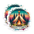 (2 Pack) Queen of The Camper Magnets - Camping Enthusiast - RV Accessories - Travel Decor - 5" On Longest Side - for Cars, Fridges, Toolboxes - Made in USA - MAG6778
