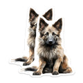 (2 Pack) German Shepherd Dog Magnets - Watercolor Animal Art - Pet Lover Fridge Decor - Canine Companion Home Display - 5 Inches On Longest Side - Thick Durable Magnet - Made in USA - MAG30833