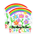 (2 Pack) It's Okay to Be Different Magnets - Inclusion Teacher Classroom Decor - Neurodiversity Affirmation - 5 Inches On Longest Side - Thick Durable Magnet - Made in USA - MAG26406