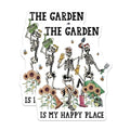(2 Pack) Garden Skeleton Magnets - Funny Garden - Happy Place Quote Magnets - 5" On Longest Side - for Cars, Fridges, Toolboxes - Made in USA - MAG4197