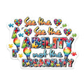 (2 Pack) Inspirational Ability Stickers - Motivational Quotes - Colorful Puzzle Design - 5" On Longest Side - Sticks to Smooth Flat Surfaces - Made in USA - BMCS8122