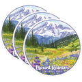 (3 Pack) Mount Rainier Decals - National Park Stickers - Laptop Decal Set - 3 Inches On Longest Side - Easy Peel & Apply - Made in USA - 3MCS0480
