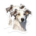 (2 Pack) White Dog Magnets - Cute Dog Art - Pet Lover Refrigerator Decor - 5 Inches On Longest Side - Thick Durable Magnet - Made in USA - MAG30397