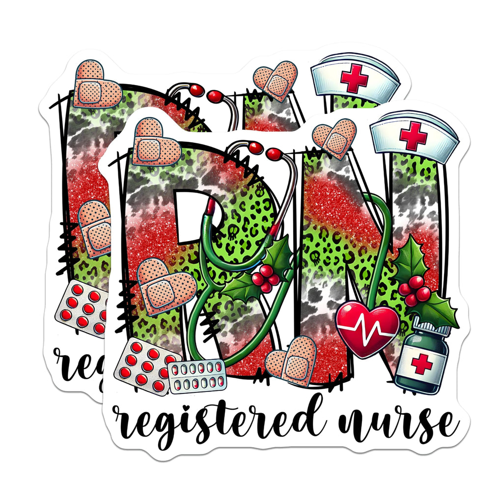 (2 Pack) RN Registered Nurse Magnets - Healthcare Worker Decor - Nurse Life Accessories - Nursing Student Essentials - 5" On Longest Side - for Cars, Fridges, Toolboxes - Made in USA - MAG7415