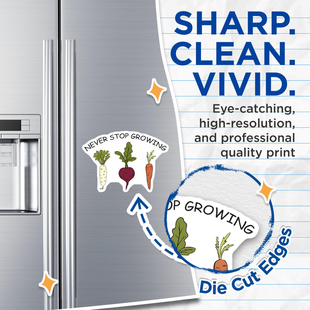 (2 Pack) Vegetable Magnets - Funny Fridge Magnets - Never Stop Growing Decor - 5" On Longest Side - Premium Magnet - for Cars, Refrigerators, Toolboxes, Lockers - Made in USA - MAG17930