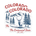 (2 Pack) Colorado Stickers - Centennial State Decals - Elk and Mountain Art - 5" On Longest Side - Sticks to Smooth Flat Surfaces - Made in USA - BMCS17876