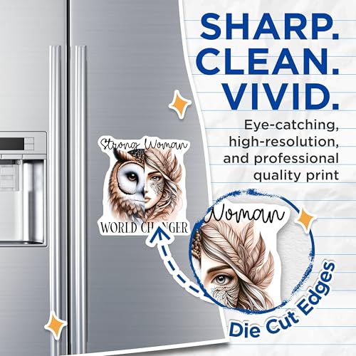 (2 Pack) Strong Woman Magnets Magnets - World Changer - Inspirational Quote - 5" On Longest Side - Made in USA - Sticks to Refrigerators & Metal Surfaces - MAG9236