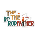 (2 Pack) The Rodfather Stickers - Fishing Themed - Humorous Fisherman Decal - Outdoor Enthusiast - 5" On Longest Side - Sticks to Smooth Flat Surfaces - Made in USA - BMCS7482